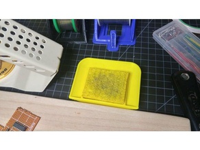 solder sponge holder railing raised soldering platform tool holders boxes cutting board 3d print model - Mito3D