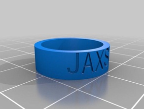 jaxson 55 les anneaux personnalisé 3d print model - Mito3D