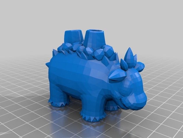 bas poly camerupt animaux low pokemon 3D print model - Mito3D