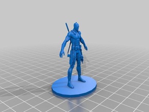 deadpool 3d la impresión modle película 3d print model - Mito3D