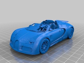 buggati 3d la impresión increible coche fresco modle 3d print model - Mito3D