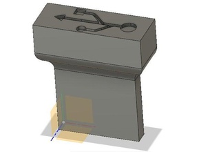 usb-Stecker computer hole plug 3d print model - Mito3D