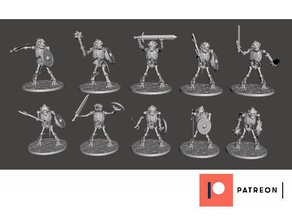 skeleton beastman warriors melee dog soldiers games 28mm collection dnd miniature fantasy figure miniatures skull undead warband wargame wargames wargaming warhammer 3d print model - Mito3D