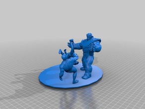 thanos vs blackpanther whitewolf 3d impresión 3d print model - Mito3D