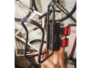 bicycle bottle cage strap mount parts 3d print model - Mito3D