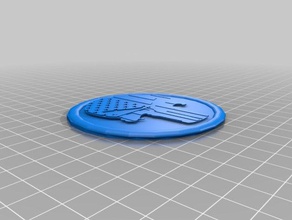 punisher centro cap 3d stampa 3d print model - Mito3D