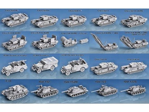1-100 los tanques de vehículos 3d print model - Mito3D