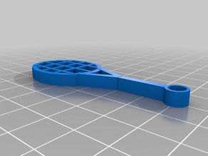 racket keychain 3d printing 3d print model - Mito3D
