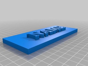 name tag 3d printing 3d print model - Mito3D