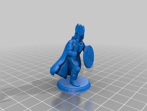 barbare guerrier fleuri ax toys games 28mm 32mm attacker axes defender dnd human miniatures pathfinder seafarer soldier unit viking 3d print model - Mito3D