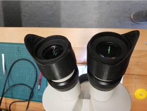 ocular del microscopio lado sol bocker de aprendizaje biología la electrónica protección los ojos adaptador motic ciencia smz-168 smz 168 sunblocker 3d print model - Mito3D