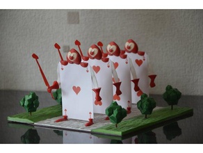 alice wonderland soldiers guards playing card creatures 3d print model - Mito3D