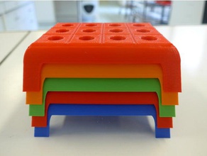 portoirs empilables pour microtubes- stackable microtube rack learning 3d print model - Mito3D