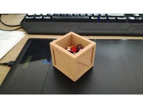 caixa de madeira contentores 3d print model - Mito3D