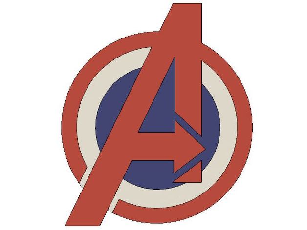 avengers symbol captain america Stil Zeichen logos marvel avengers-logo mcu Schild 3D print model - Mito3D