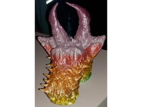 dragon heureux sculptures buste 3d print model - Mito3D