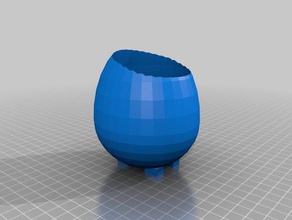 egg plant en pot 3d l'impression 3d print model - Mito3D