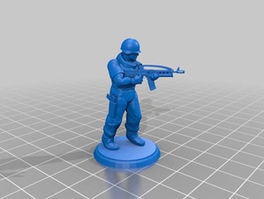 soldado moderno futurista rifle brinquedos jogos atacante defender dnd lutador futuro armas pathfinder soldados 2 guerra mundo a mundial 1 ª ww2 3d print model - Mito3D