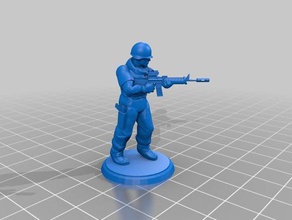modern soldier assault rifle type 2 toys games 28mm 32mm attacker attackers company heroes defenders dnd empire earth pathfinder man rifles soldiers war wars world ww1 ww2 3d print model - Mito3D