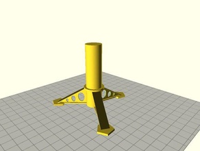 rocket display stand parametric hobby cusomizable motor tube 3d print model - Mito3D