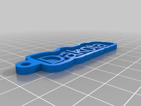 dakota llaveros personalizado 3d print model - Mito3D