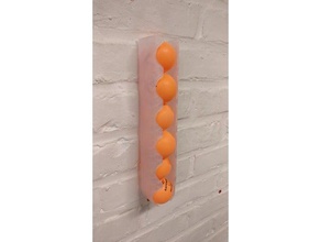 wall-mounted ping pong ball holder sport outdoors pingpong wall mount mounted 3d print model - Mito3D