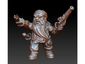 dwarf pirate people dnd fantasy miniature tabletop warhammer 3d print model - Mito3D