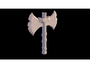 viking stylised axe check bio 3d printing battle axe 3d print model - Mito3D