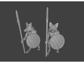 foxmen foxman savaşçı Minyatürler yaratıklar blender boardgame özelleştirilebilir dnd minyatür krallar Savaşı kow masa üstü wargame warhammer 3d print model - Mito3D