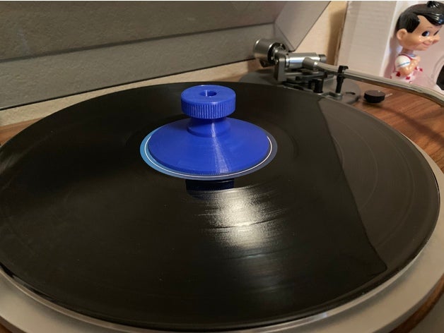 record clamp 2 styles audio turntable parts vinyl 3D print model - Mito3D