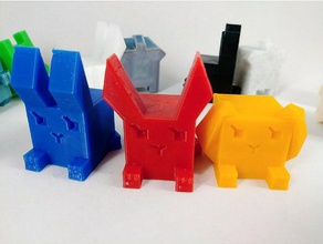 easter cubuuny animals adorable bunny cube cubnimal cubnimals cute easterbunny rabbit square 3d print model - Mito3D
