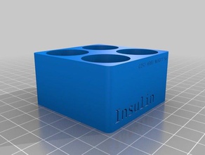 insulin-Halter Kühlschrank Größe Variationen tool Inhaber - Boxen diabetes diabetische Gesundheit insulin-Fläschchen insulin-Flasche 3d print model - Mito3D