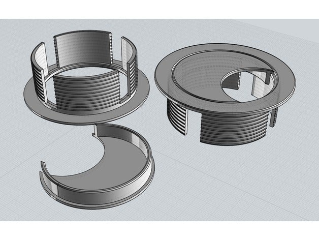 masa örtüsü yönlendirme kablo ofis 3D print model - Mito3D