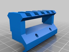pica-tinny riser 3d printing airsoft gun mount picatinny rail 3d print model - Mito3D