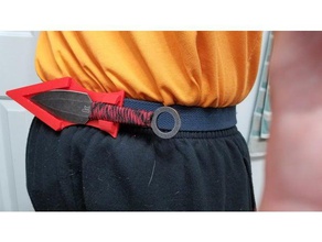 kunai belt holder v3 props anime knife naruto ninja 3d print model - Mito3D
