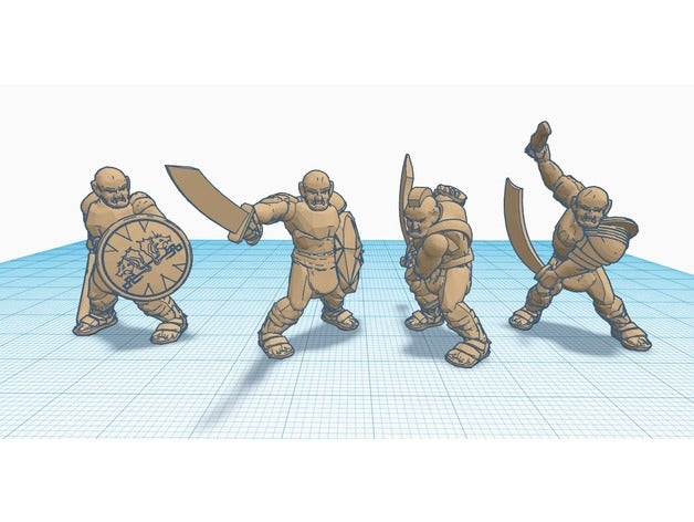 heroscape-proxies Klinge gruts Spiele der Miniatur orc 3D print model - Mito3D