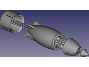 Rakete sport im freien 50mm 3d print model - Mito3D