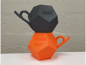 dodecahedral cups math art dodecahedron 3d print model - Mito3D