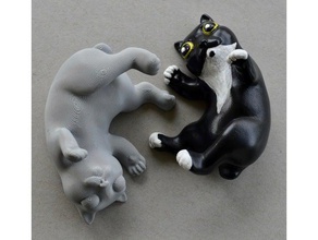 spike oynayan kedi heykeller masa oyuncağı 3d print model - Mito3D