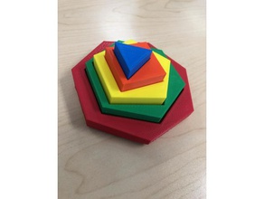 stacking geometric shapes math geometry mathematics 3d print model - Mito3D