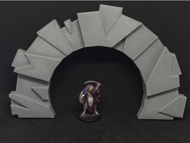 fantasia portale in pietra giochi magia mistico rpg da tavolo di gioco 3D print model - Mito3D