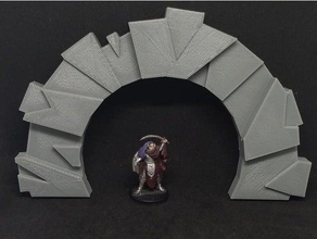 fantasia portale in pietra giochi magia mistico rpg da tavolo di gioco 3d print model - Mito3D