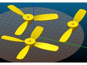 las hélices de goma la banda los modelos aviones rc vehículos 2 palas 3 hoja prop 4 powered 3d print model - Mito3D
