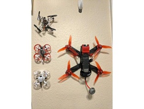 mini quad wall mount rc vehicles diydrones drone racing fpv freestyle racer 3d print model - Mito3D