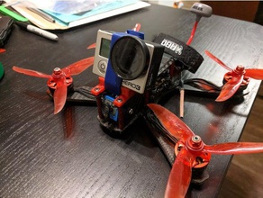 fpv gopro quad mont rc des véhicules drone les drones de course fpvminiquad caméra support racer racing montage quadricoptère 3d print model - Mito3D