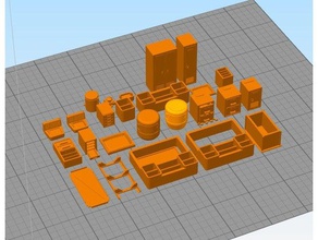 28mm postapocalypticsci-fi building details furniture greebles set 2 toy game accessories 32mm detailing kit fallout post-apocalyptic scifi tabletop terrain vault 3d print model - Mito3D