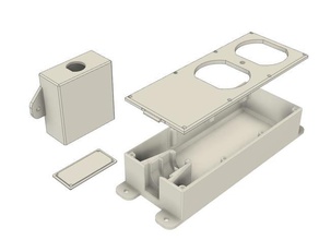 Steckdosenleiste remote-switch-box 3d Drucker - Zubehör elektrische elektrischen Feld ikea-Mangel 3d print model - Mito3D