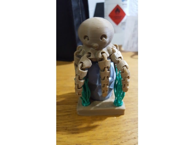 lindo mini pulpo de pie juguete juego accesorios 3D print model - Mito3D