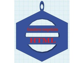 medalla competici&oacuten html 3d l'impression 3d print model - Mito3D