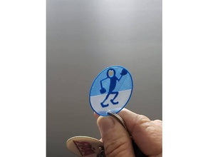running boy key-ring keychains 3d print model - Mito3D